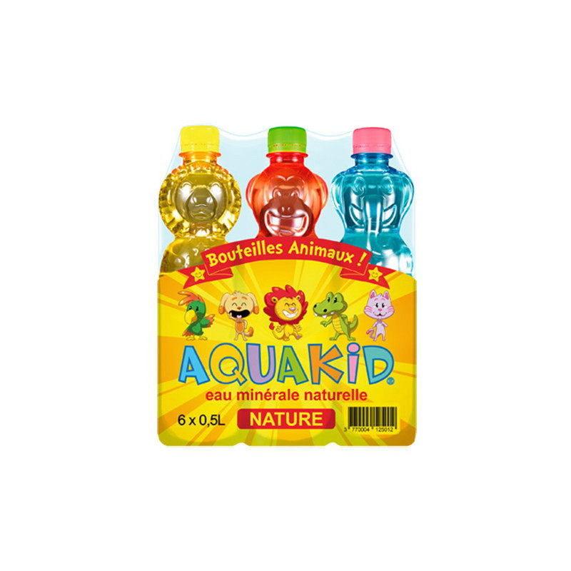 【苏宁易购】法国原装进口 AQUAKID饮用水500ml*6 儿童饮用水