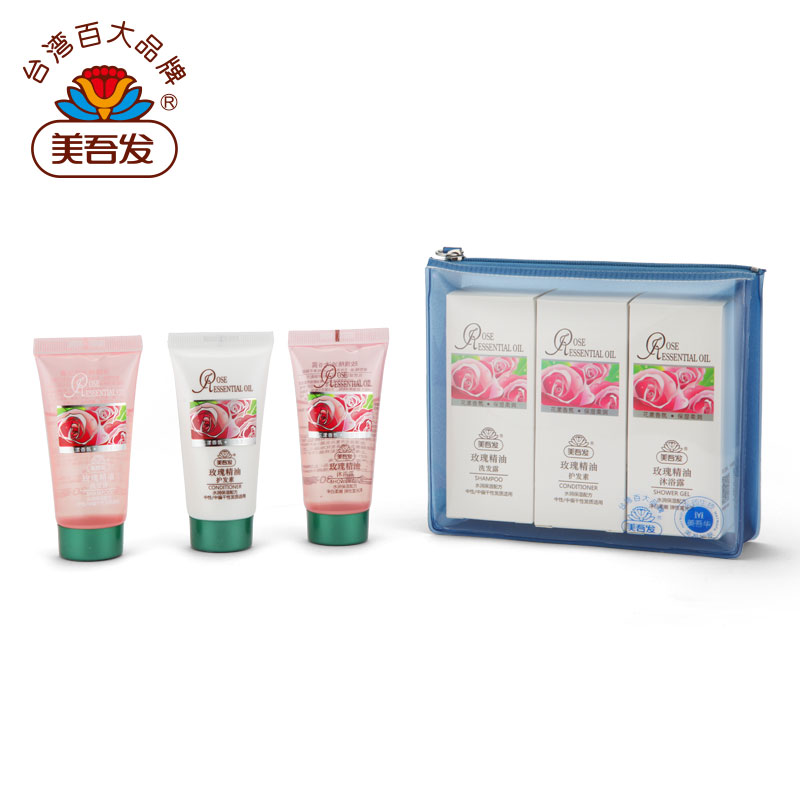 台湾美吾发玫瑰精油洗护沐化妆包30ml*3便捷套装 出差旅行必备