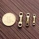 Brass 8-character buckle universal rotating key chain connection ring DIY accessories pure copper link ring EDC accessories