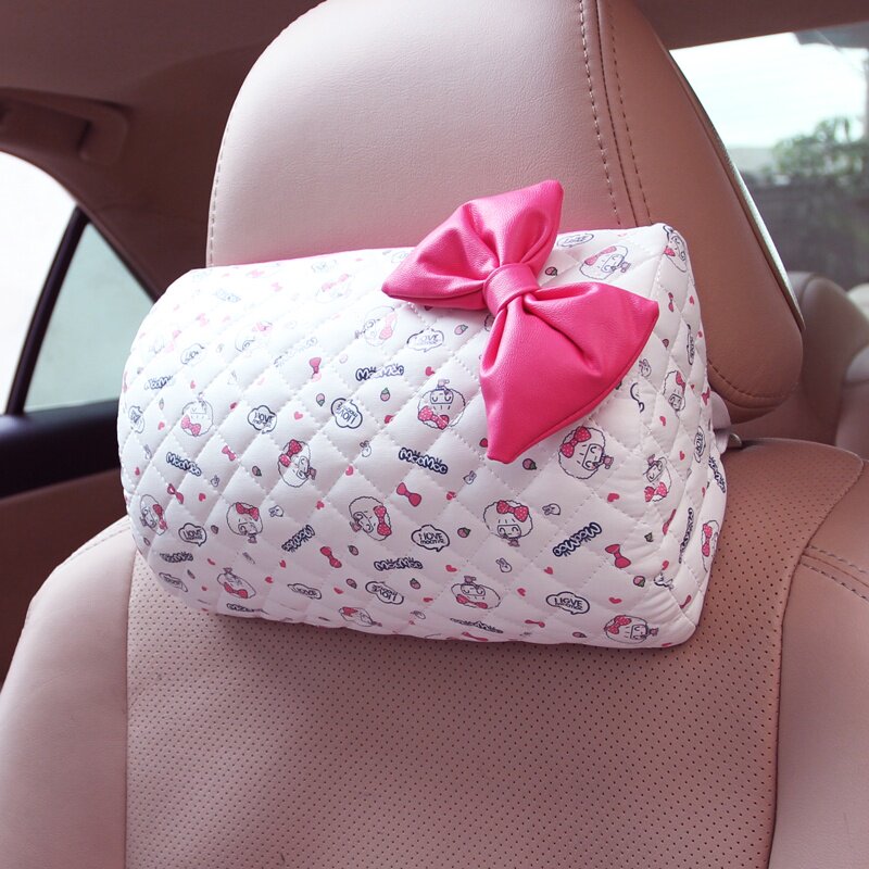 摩丝娃娃 印花记忆棉汽车头枕护颈枕可爱卡通四季车用靠枕车枕头