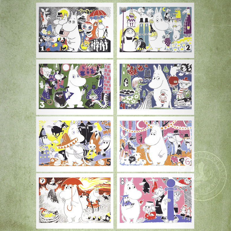 Mmin Mumin Moomin forest genie muumi mummy family of a small fattening family postcard