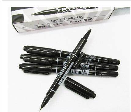 10 small double heads Oil Sex Mark Pen Mack Pen Children Painting Seductive Pen Black Mark Pen Fine Hair Wholesale Bag
