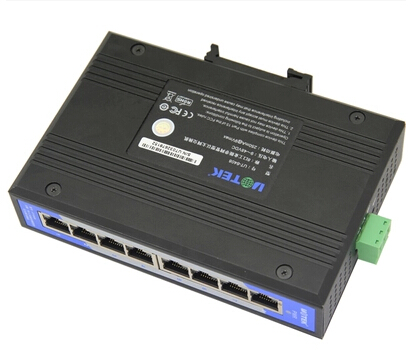 UTEK 100M 8-port industrial Ethernet switch Non-managed redundant power supply UT-6408