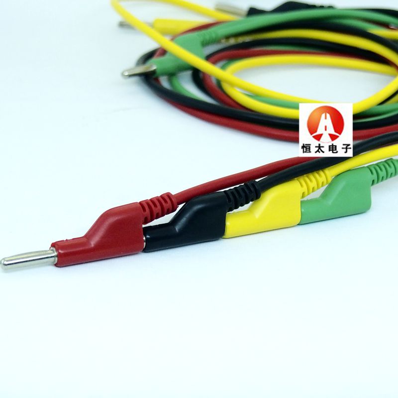 4 square 0 5M-3M power test line high-voltage line 4MM banana plug line silicone rubber cord can be stacked plug