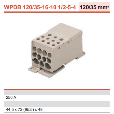 WPDB 120 35-16-10 1 2-5-4 Weidmüller Terminal Block 1939470000