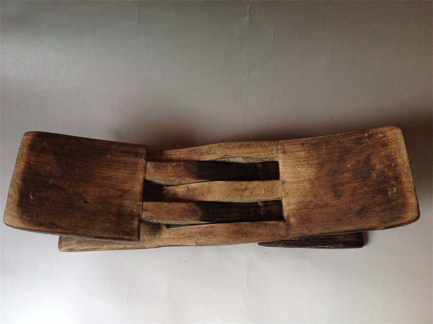 Ming Qing Republic Su - made beech wood dig cross - cutting pillow open door folk objects fidelity old