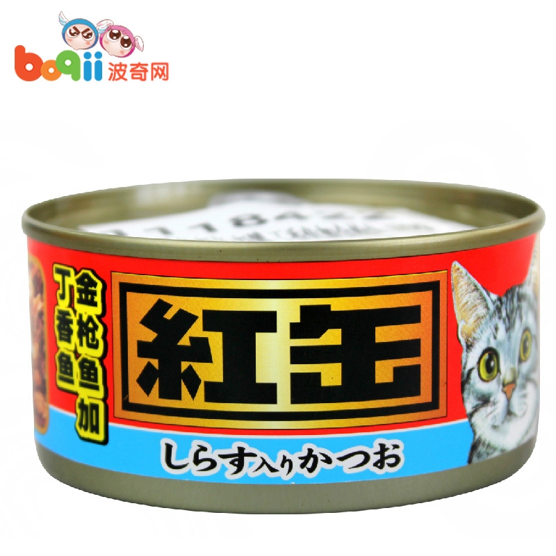 波奇网 宠物猫零食爱喜雅红罐丁香鱼金枪鱼猫罐头170g红缶猫湿粮