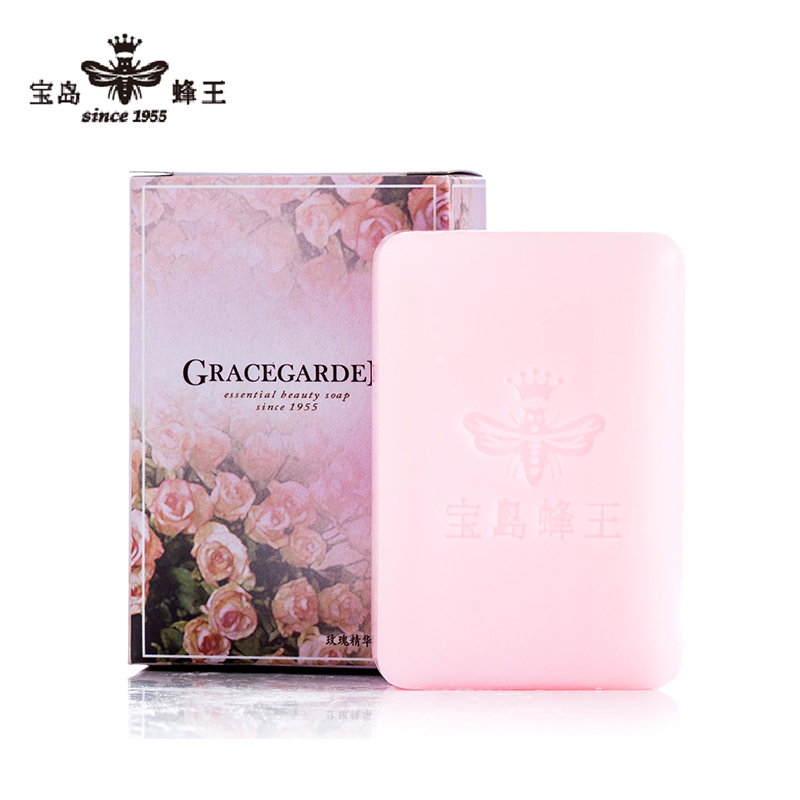 宝岛蜂王玫瑰精华护肤皂100g滋养水分收缩毛孔洁面沐浴皂