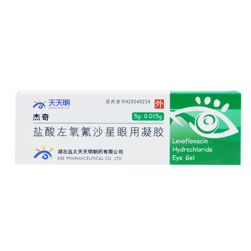 天天明 杰奇 盐酸左氧氟沙星眼用凝胶 5g*1支/盒