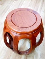 Redwood drum stool pear drum stool changing shoes dressing drum stool low stool solid wood round stool guzheng drum stool