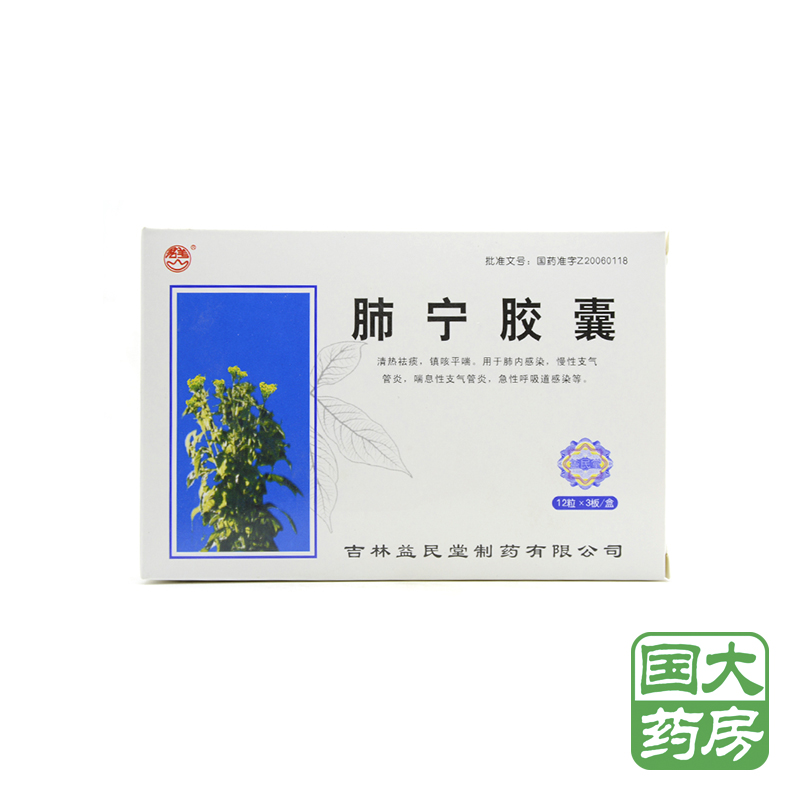 君美 肺宁胶囊 0.35g*36粒/盒