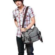 Kapok Valley Male Casual Shoulder Bag Canvas Bag New Boy Bag Hàn Quốc Shoulder Messenger Túi Book Book - Túi của con người