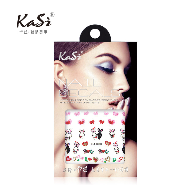 KaSi美甲贴纸贴花 儿童韩国水印防水脚指甲饰品贴片工具异形 ble