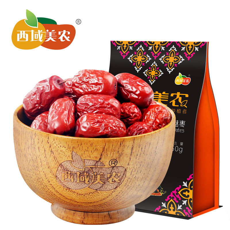 【天猫超市】西域美农 新疆特产若羌枣250g一级红枣灰枣干果零食