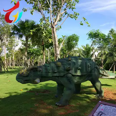 Large-scale simulation electric dinosaur movement will be called Super silicone soft dinosaur model square park decoration customization