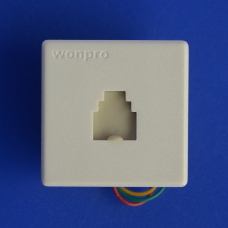 WONPRO STEADY WITHOUT PHONE SOCKET 4 Core Phone Port Terminal Module socket Feature attached to cover TE2