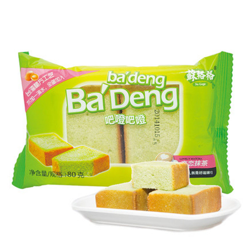 【天猫超市】苏格格吧噔蛋糕（抹茶）80g 西式糕点美味零食点心