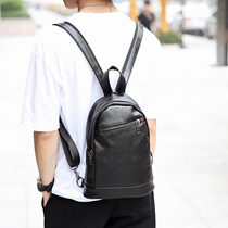 Mens multi-functional casual new backpack trend leather chest bag street trend small backpack shoulder bag