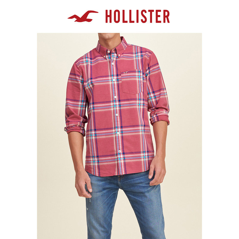 Hollister 格子府绸衬衫 男 127024