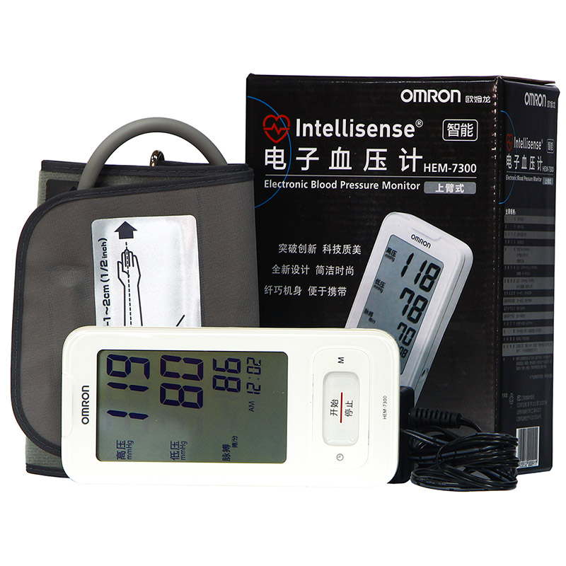 欧姆龙上臂式血压计HEM-7300 配电源适配器 7号干电池4节 ca