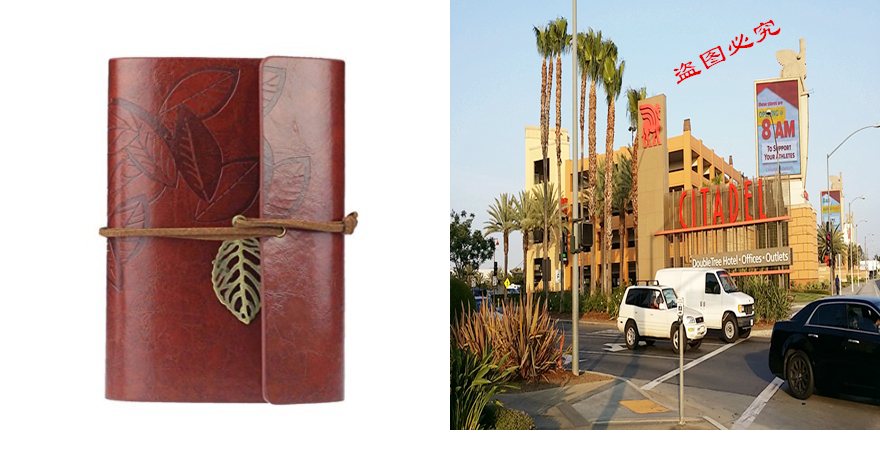 Towallmark (TM) Vintage Leaf Leather Cover Loose Leaf Blank N