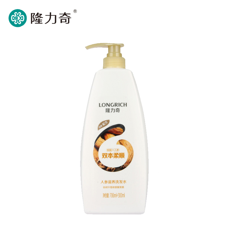 隆力奇人参滋养洗发水1L针对干性 受损发质 滋养发根修护干燥干枯