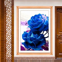 Печать поперечной вышивкой синий демон ji new Simple Modern Line Emelcodery Slease Simple Rose слегка гостиная