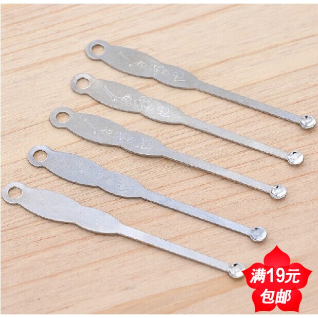 Iron ear spoons imitation stainless steel dig ear spoons Long handle Ear Spoons Professional Beauty Tools Scoop Ear Pickpocketing wholesale