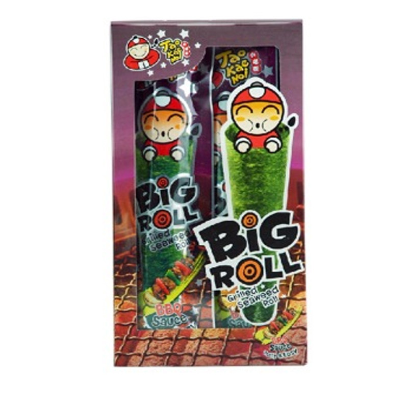 【天猫超市】泰国进口海苔 小老板香脆海苔卷 烧烤风味 36g/盒