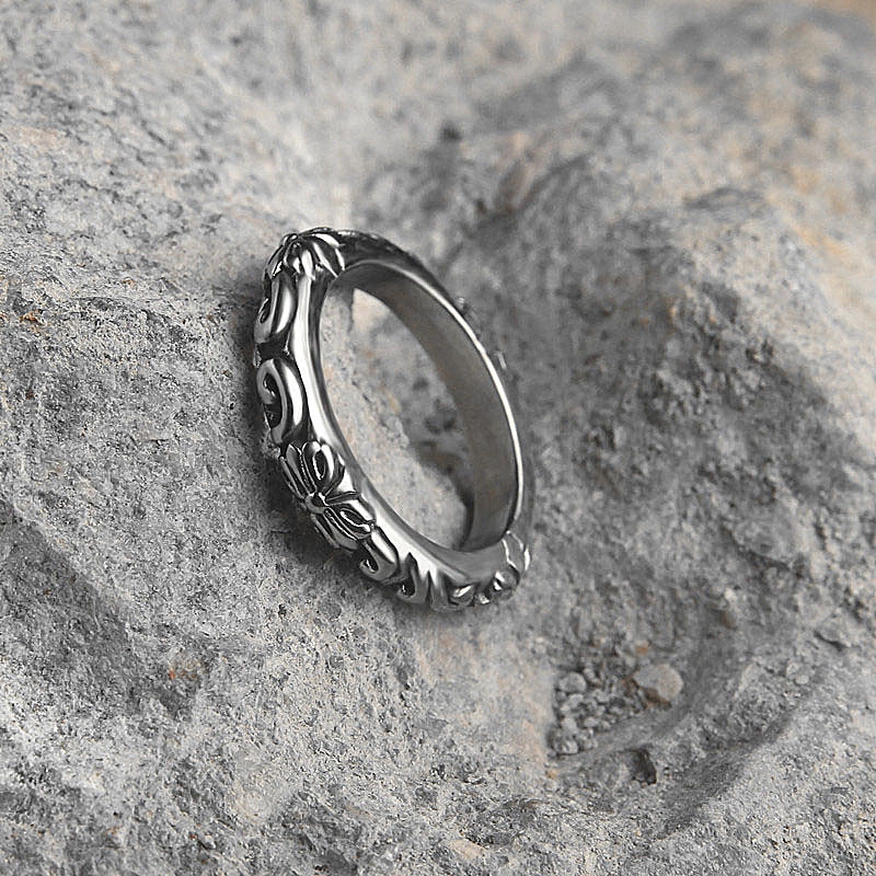 Bague homme ROCK PUNK en Acier au titane - Ref 3086479 Image 3