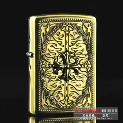 Counter original ZIPPO windproof lighter pure copper flame cross limited edition kerosene