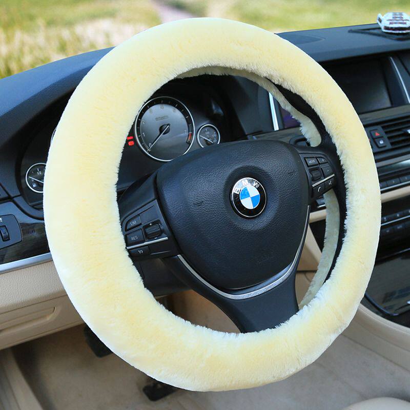 冬季新款毛绒汽车方向盘套 仿羊毛绒把套 新福克斯朗逸科鲁兹速腾