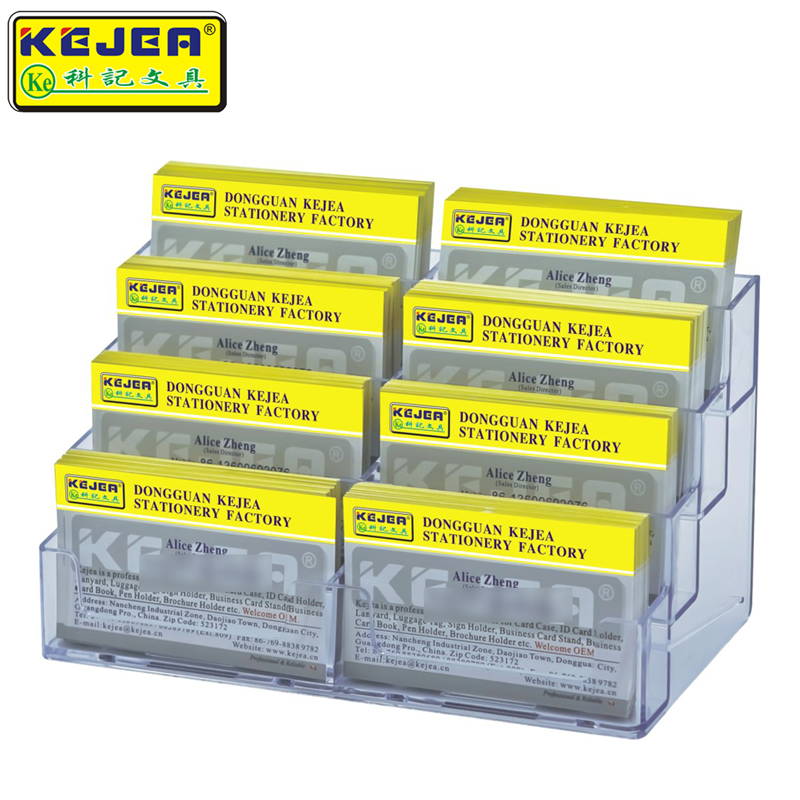 Kokee Creative Four Floors Octag Business Card Holder Transparent Multilayer Business Card Holder Exhibition Name Sheet Box Business Card Shelf Special Price