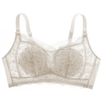 Real Silk Womens Underwear Smeared anti-walking light No steel ring bra cups ultra-thin Lace Sexy Big Chest