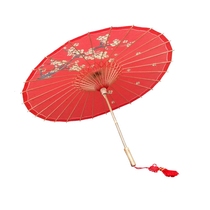 Water oil paper umbrella Red plum blossom decoration umbrella rainproof ancient style umbrella Wedding red umbrella rainproof cheongsam cos catwalk umbrella