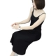 Đầu mùa xuân năm 2021 mới của phụ nữ váy dây treo váy cơ sở dài trung bình chất béo MM cộng với kích thước váy dài váy mùa hè của mẹ - Váy dài