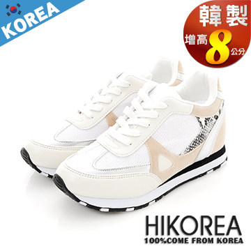 台湾官网直邮进口【HIKOREA韩美鞋】 韩国空运8cm增高款时尚豹纹(