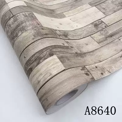 New thickened self-adhesive wallpaper bedroom living room 3d wood grain wall stickers plain waterproof and moisture-proof self-adhesive wallpaper color crystal film