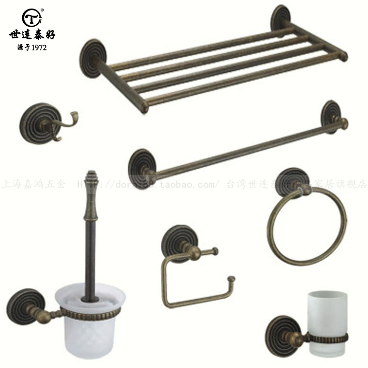 Taiwan Shilingtai good copper forged antique towel frame bathroom bathroom and bathroom hardware hanging parts LU10 series