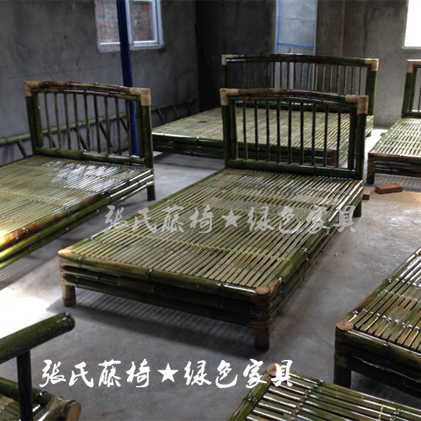 Zhang's Rattan Chair Bamboo Furniture Bamboo Bed Single Bed Single Bed Double Man Bed Bamboo Bed Lunch Break Bed 1 m 2 Bamboo Bed 2 m Bamboo Bed