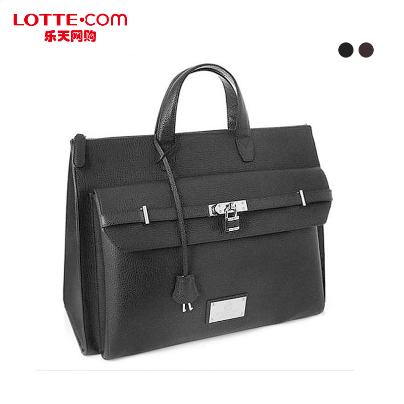 乐天网购 St.Scott 韩国正品新款纯色复古锁头牛皮手提女包