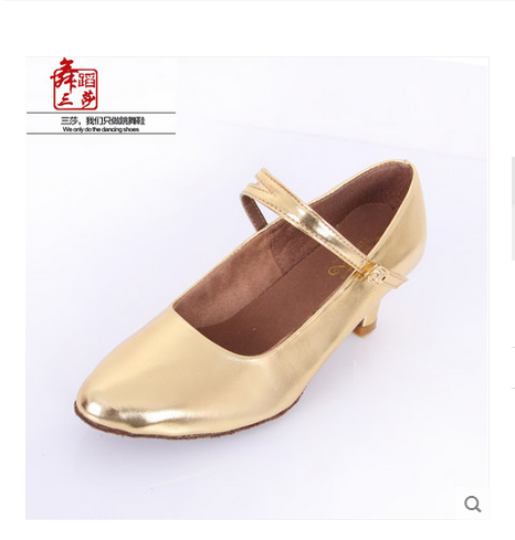 Triple Sa Dance Shoes Genuine Leather Soft Bottom Dance Shoes Ladies Dance Latin Dance Shoes Women Morden Shoes Jazz Gold