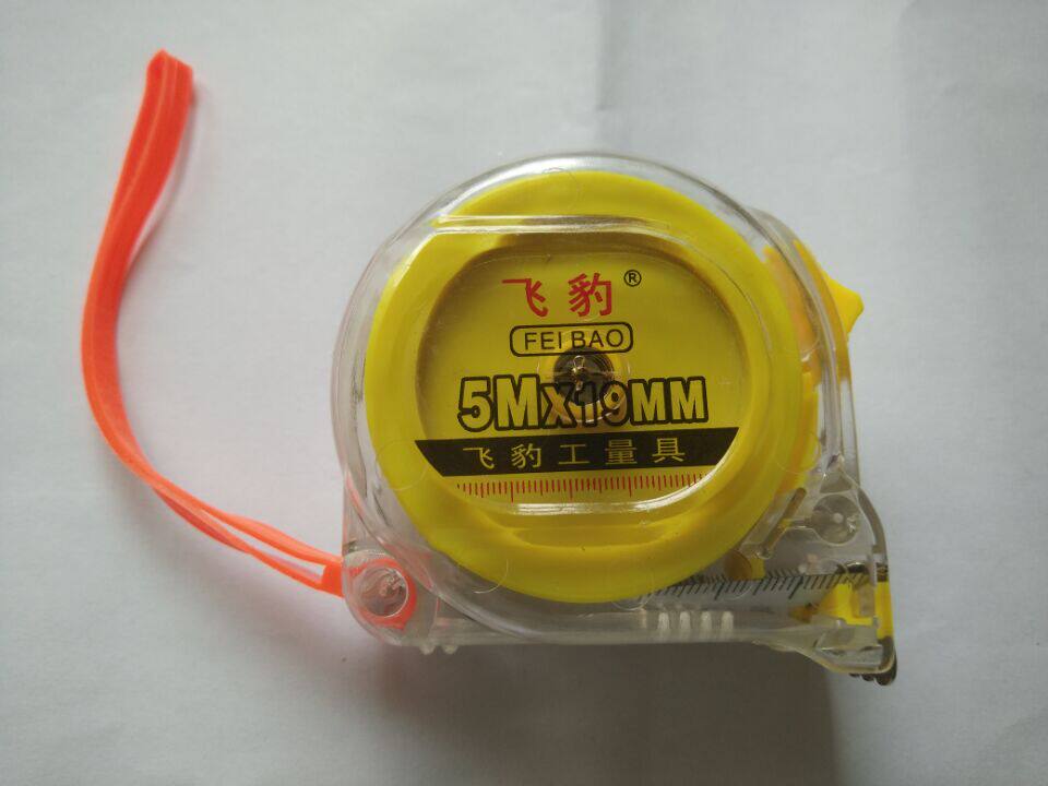 Flying leopard tape measure transparent protective shell anti-fall double face abrasion-proof widening thickened 5X25 5X19 7 5X25 10X25