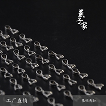 Yanzijia S925 sterling silver clip pendant buckle Silver clip buckle Silver buckle DIY buckle Jade amber beeswax pendant buckle head