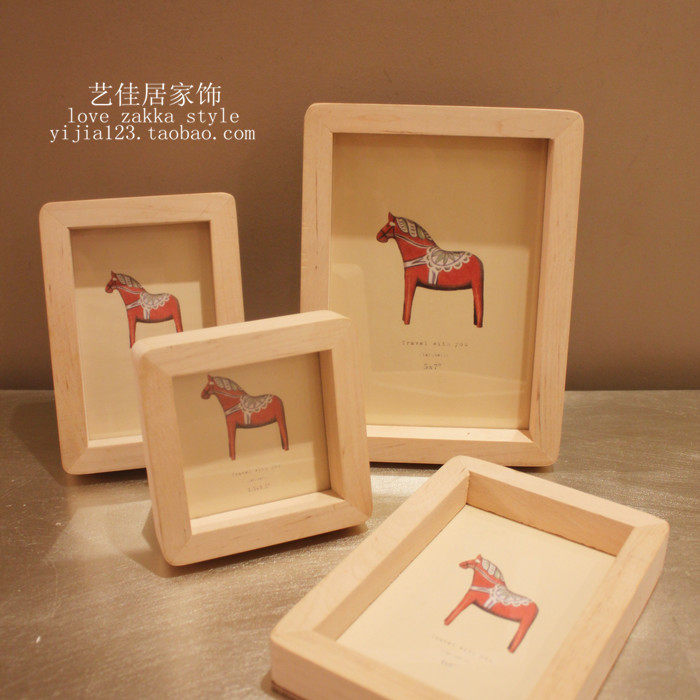 Crown European-style solid wood modern minimalist creative combination like frame photo frame oak high-end Trojan photo frame