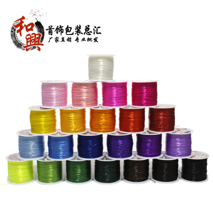 High-grade flat crystal line Elastic line Elastic line Cowhide tendon line Buddha bead line Wear Amber beaded line Rope needle accessories