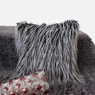 Sofa văn phòng Phòng khách Ném Gối giả lông thỏ Đệm sang trọng Đệm gối Vỏ gối 45cm50cm Hai mặt - Trở lại đệm / Bolsters