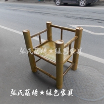 Zhangs rattan chair green furniture single bamboo sofa sofa bamboo chair backrest chair rectangular armrest chair