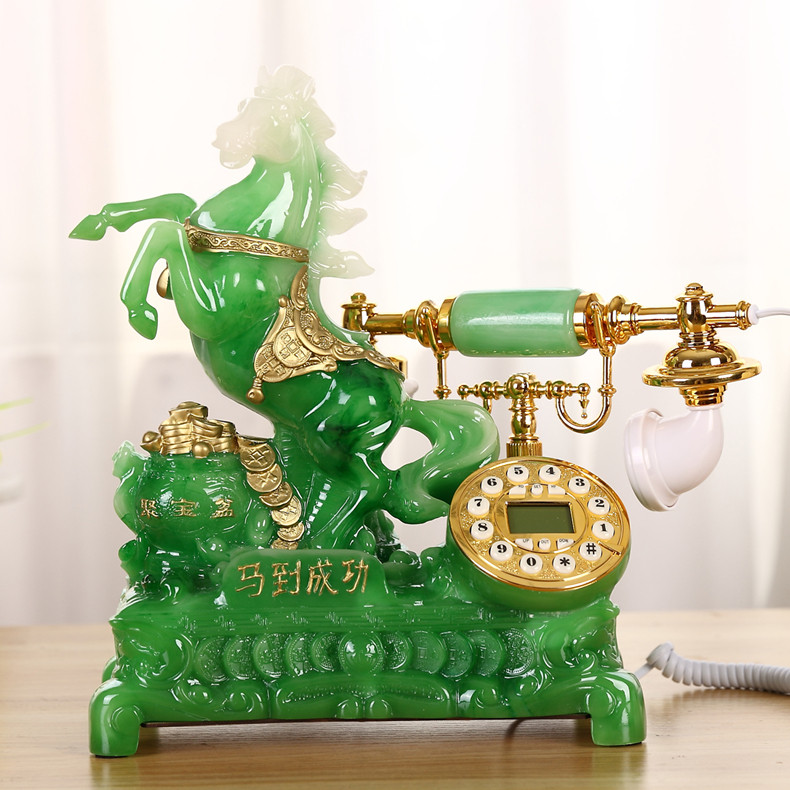 Please flag antique European-style telephone horse to successful retro home fashion Creative Antiquity Antique Seating Machine Wired Telephone telephone