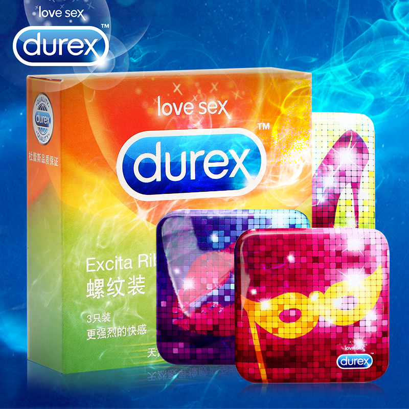杜蕾斯避孕套持久装超薄情趣型3只装 男女用带刺高潮颗粒安全套YL